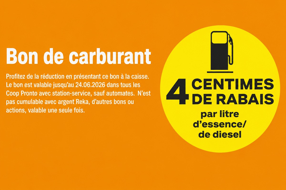 Coop Pronto 4 centimes de rabais essence