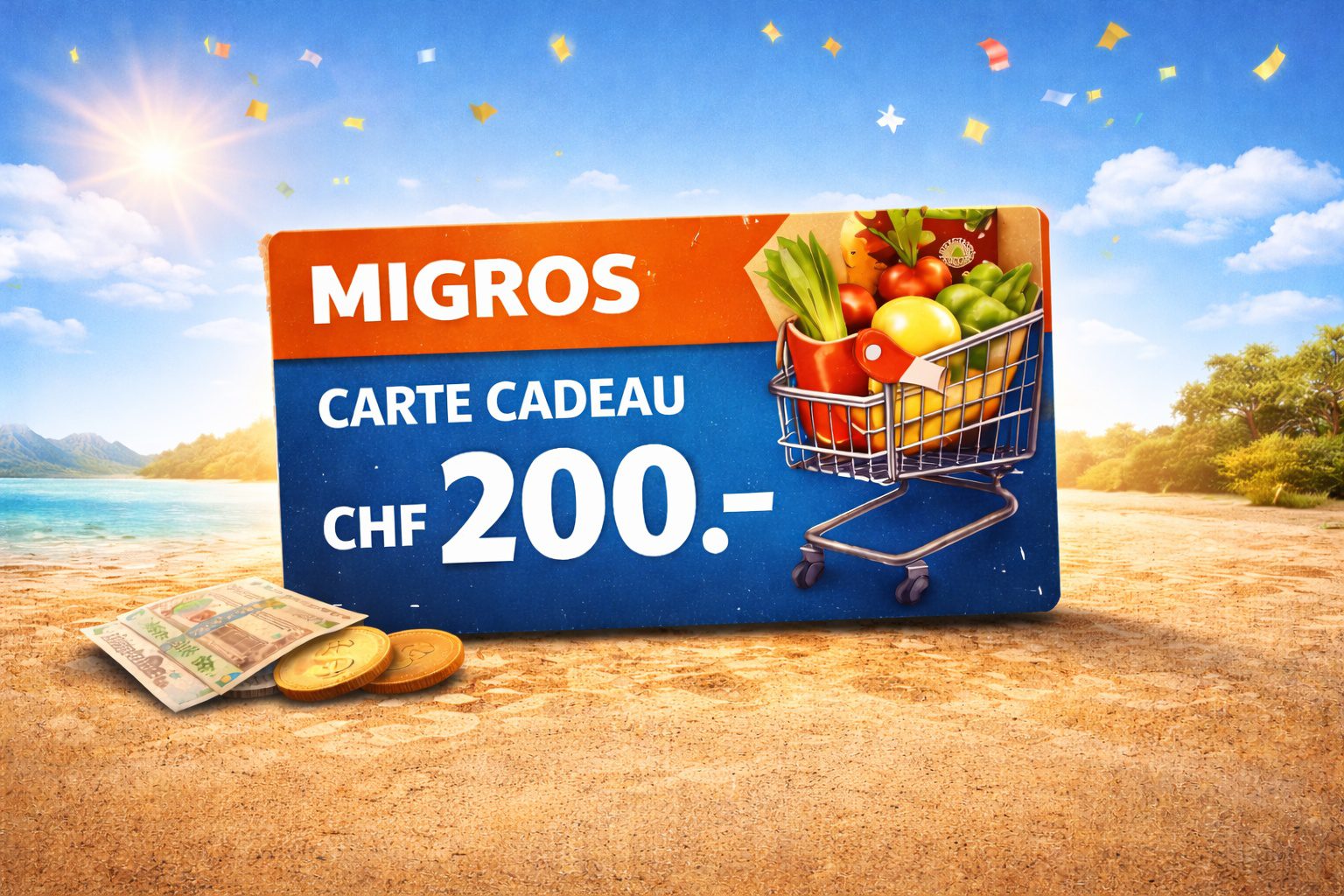 concours carte cadeau Migros d'une valeur de 200.-